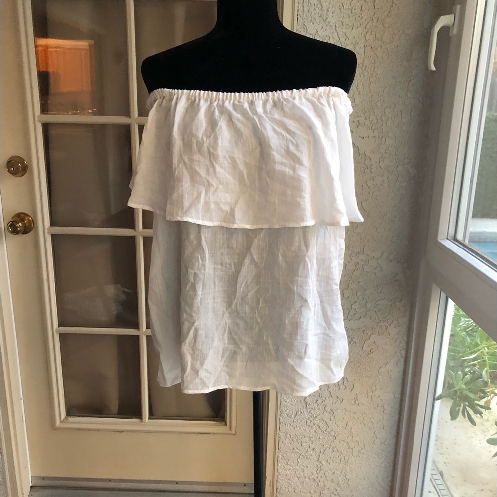 White off the shoulder top